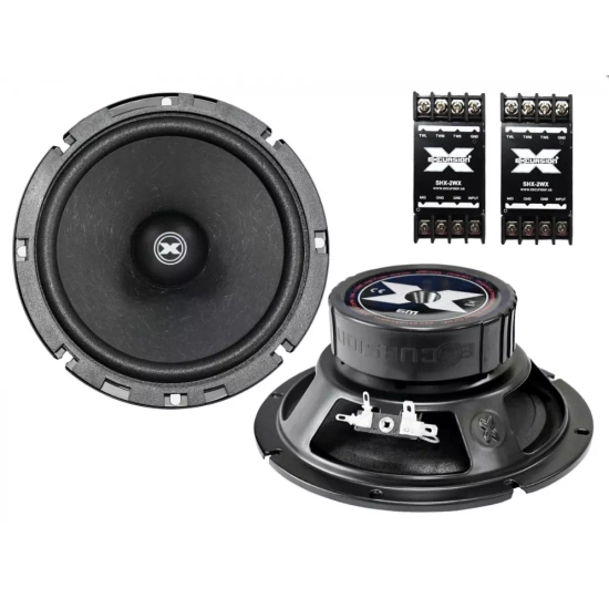 Excursion SHX-6C 2-drożny samochodowy zestaw głośnikowy: 2 woofery 165mm, 2 tweetery 25mm, 2 zwrotnice - 3ohm, 90/250W, 92dB, 50-21000Hz, głębokość 60